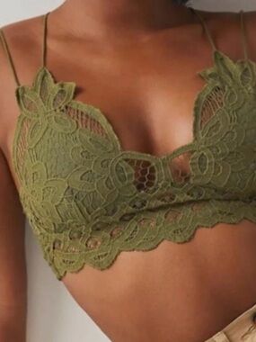 Free People Adela Bracelet Smocked crop top set of 2 blue and green